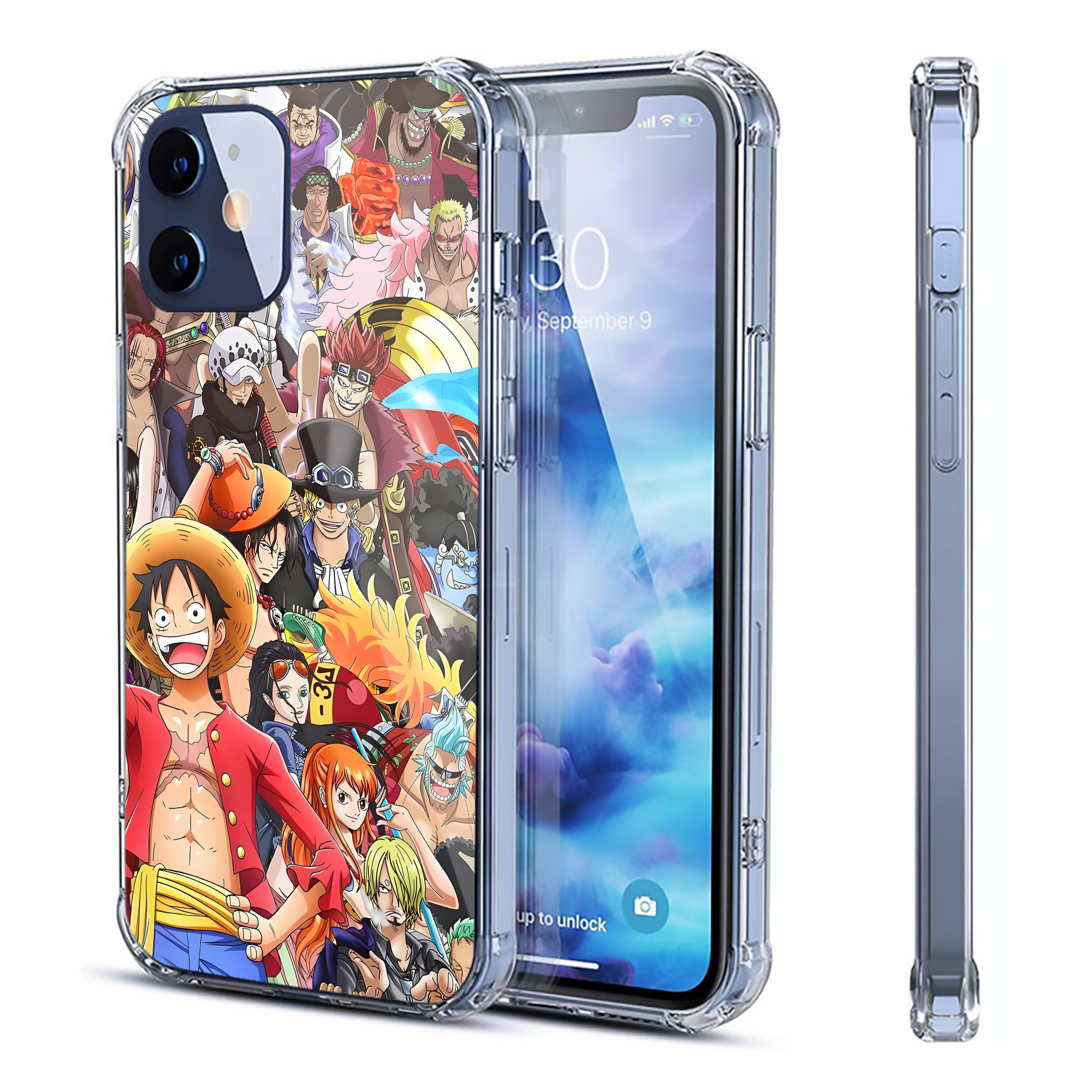 （画像用） ワンピース ONE PIECE 【iPhone 12シリーズ対応】透明スマホケース（クリアソフトケース）